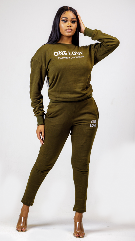 "One Love" (Olive) (Women Fit)
